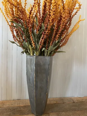 Tall Galvanized Metal Vase