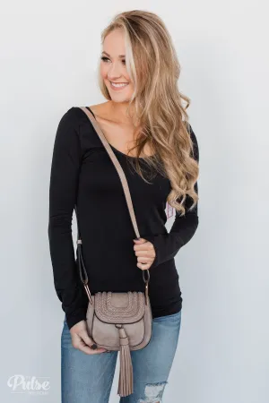 Tassel & Braids Handbag- Stone