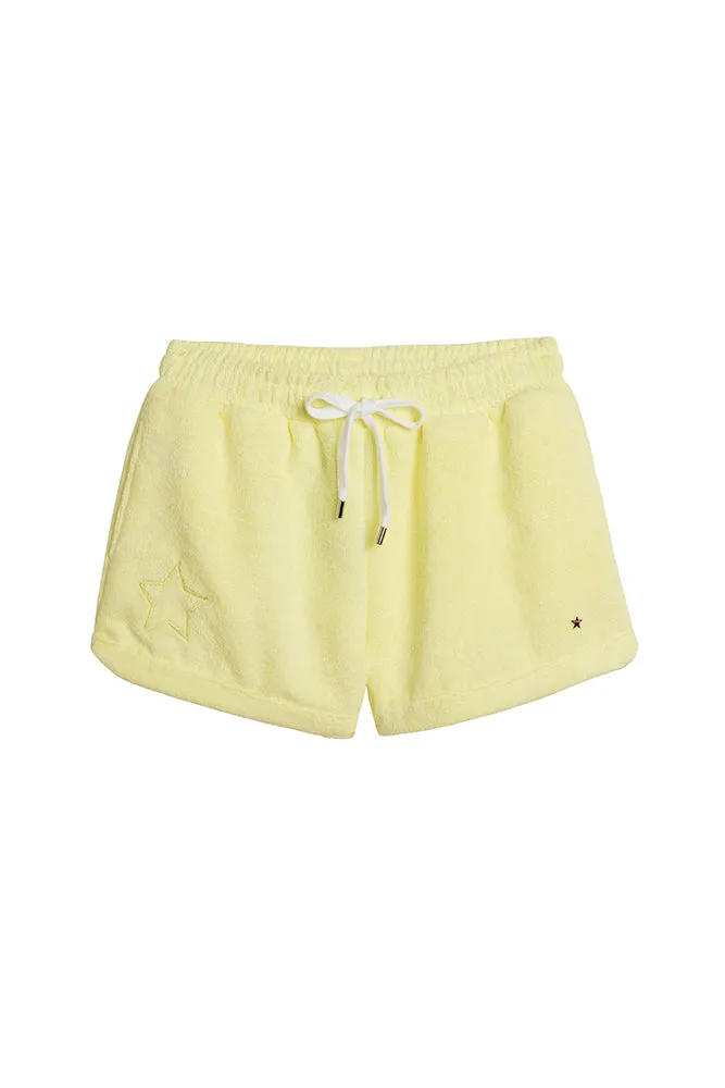 The Kauai French Terry Cabana Shorts with Star - Yellow