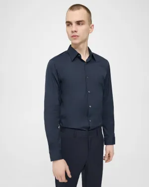 Theory Sylvain Shirt in Good Cotton - Eclipse