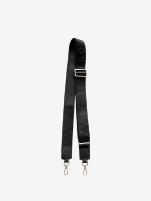 Thick Vegan Leather Crossbody Bag Strap | Black & Gold