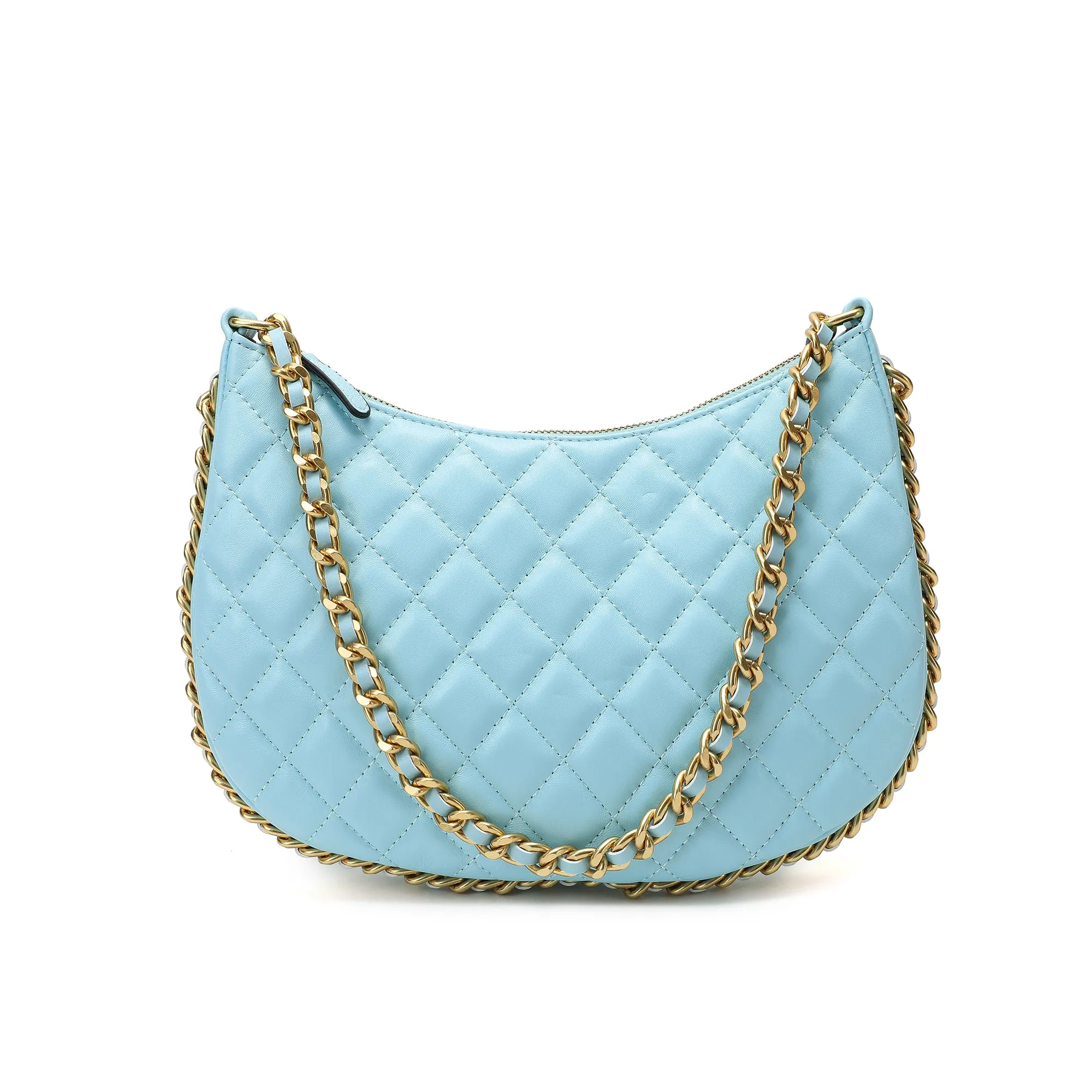 Tiffany & Fred Quilted Sheepskin Leather Crossbody Bag