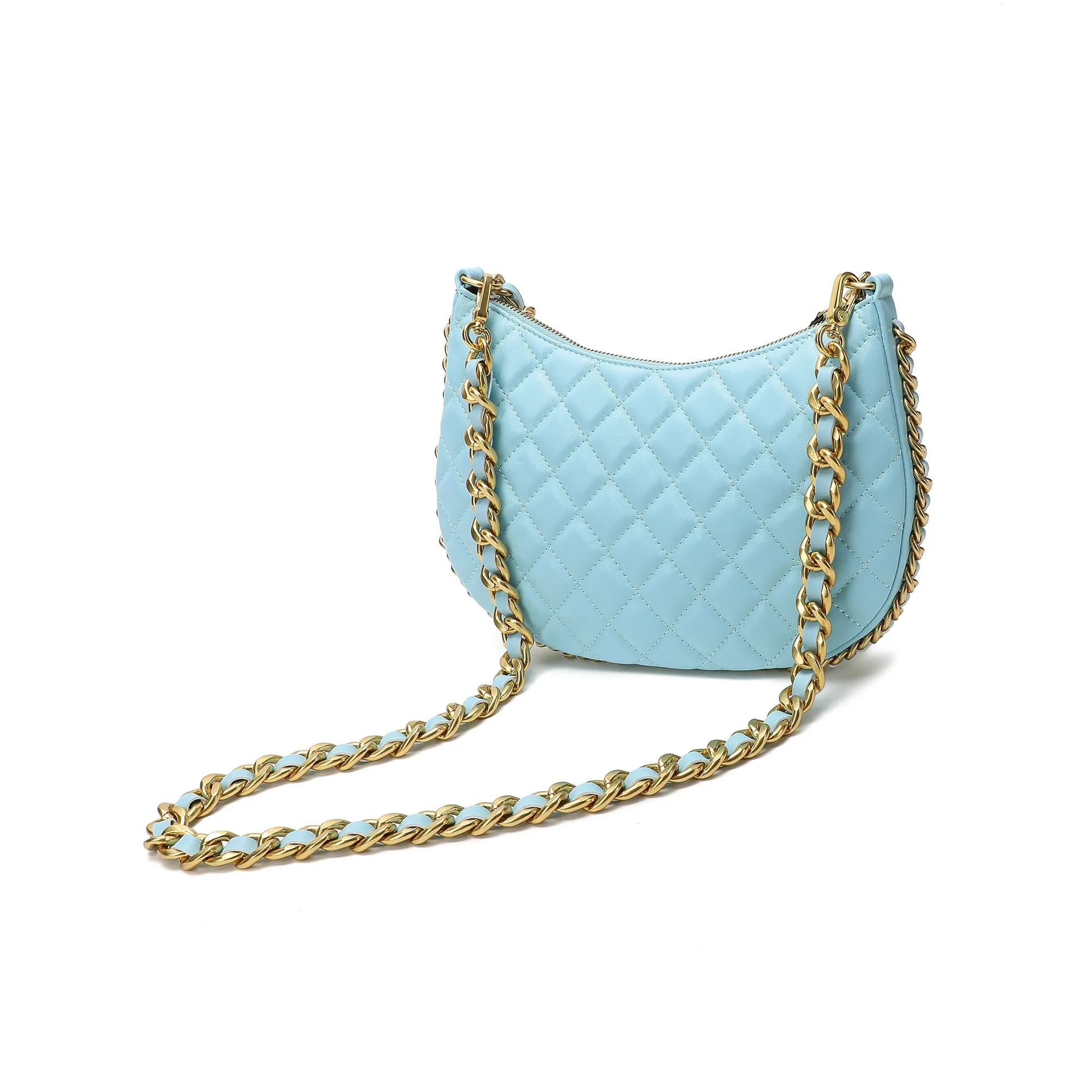 Tiffany & Fred Quilted Sheepskin Leather Crossbody Bag