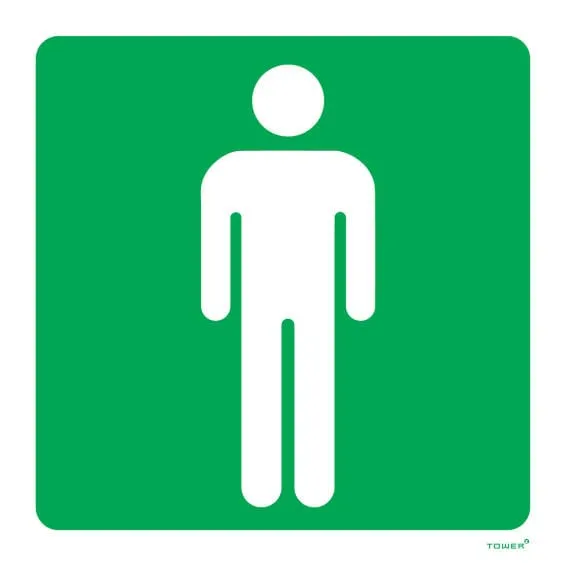 Tower Men's Toilet Reference Sign Abs 150x150mm