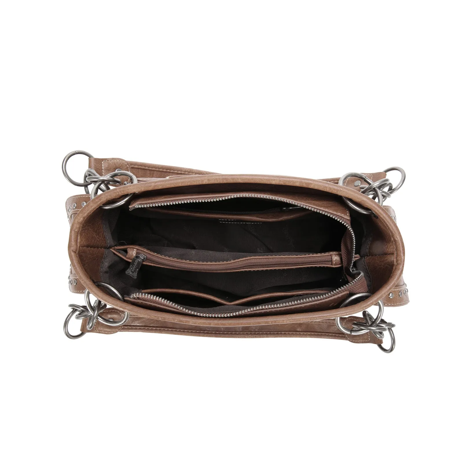 TR150G-8085 Trinity Ranch Tooled Collection Concealed Carry Satchel