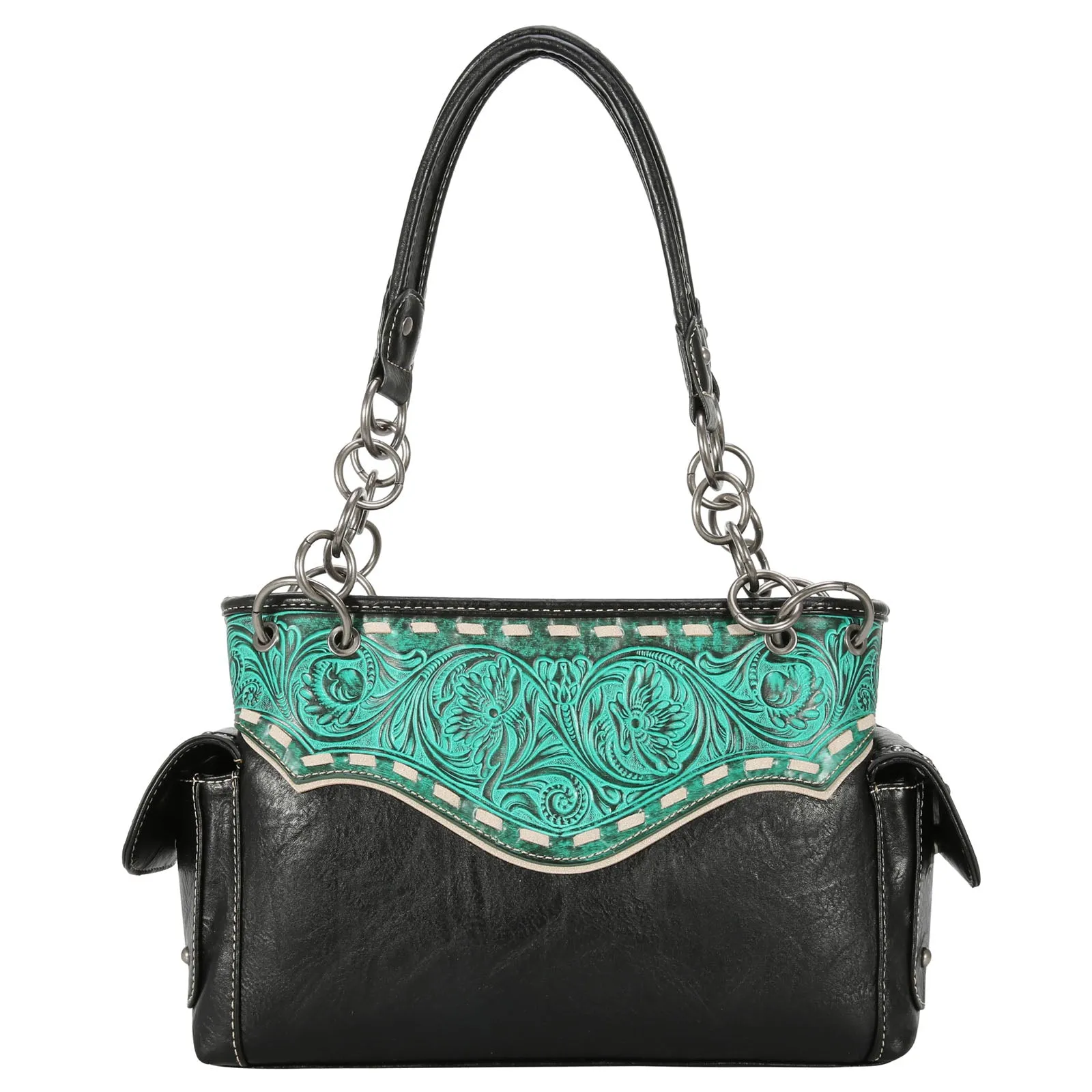 TR150G-8085 Trinity Ranch Tooled Collection Concealed Carry Satchel