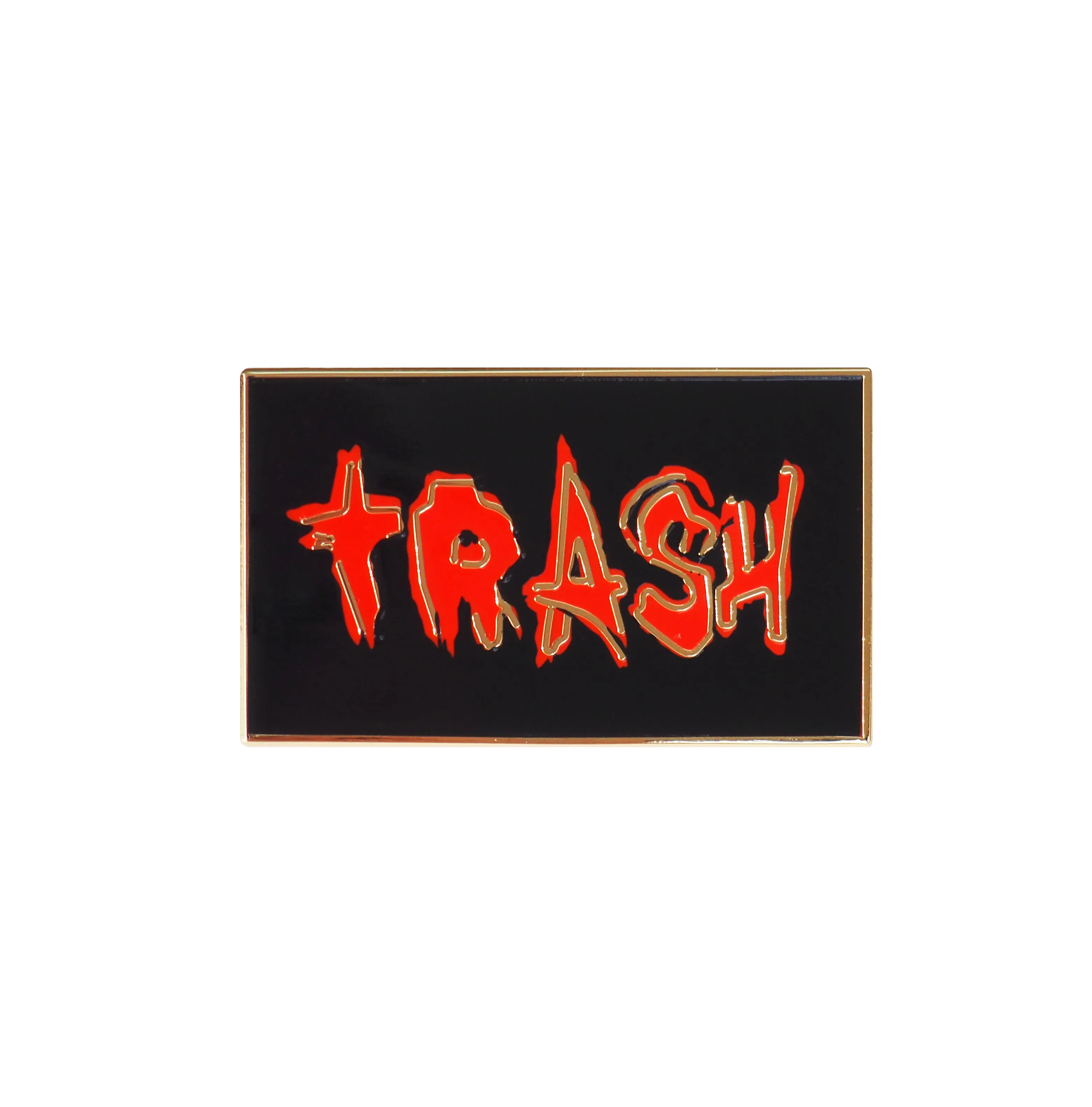 TRASH Neon Pin Badge