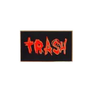 TRASH Neon Pin Badge
