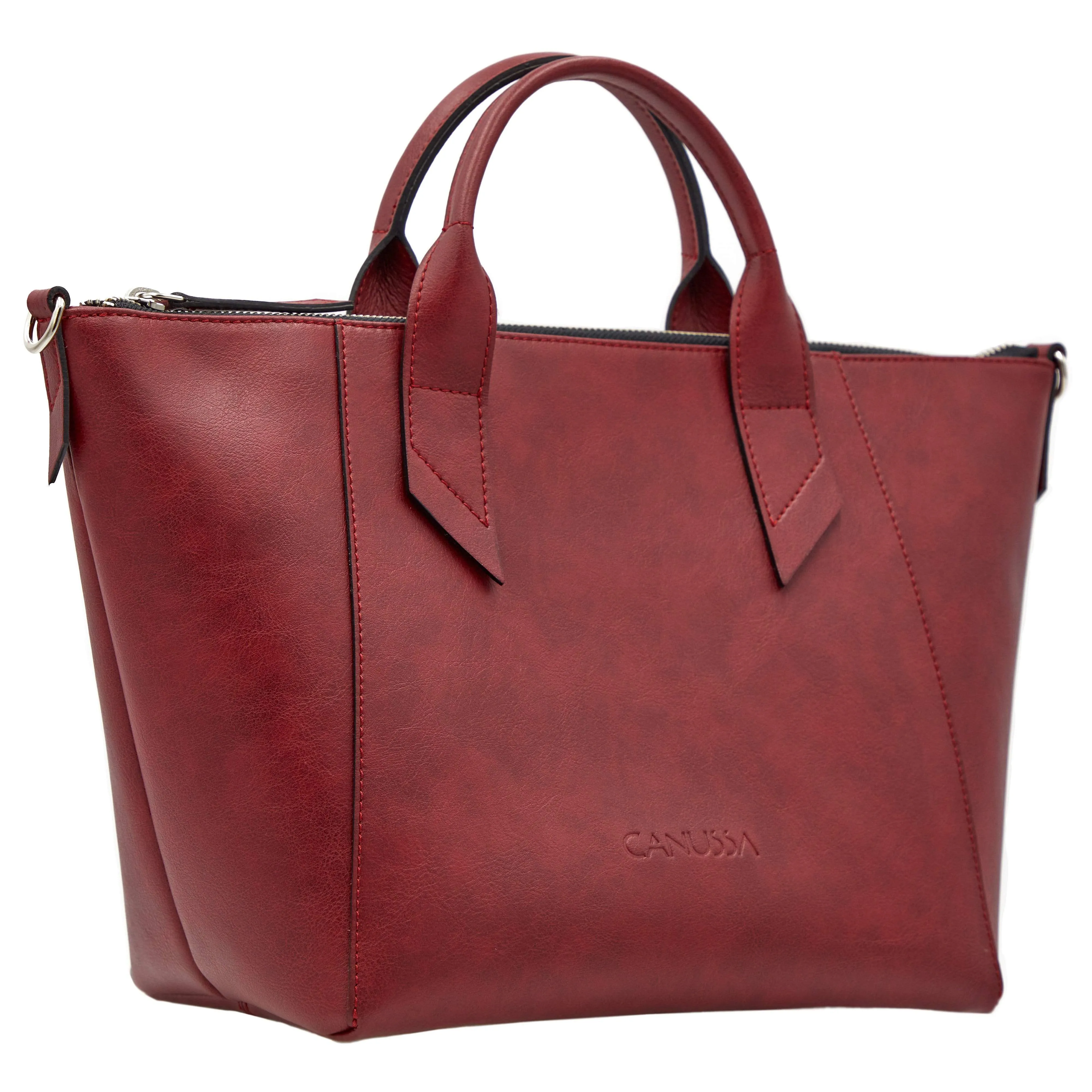 Trotto Vegan Leather Tote Bag | Red