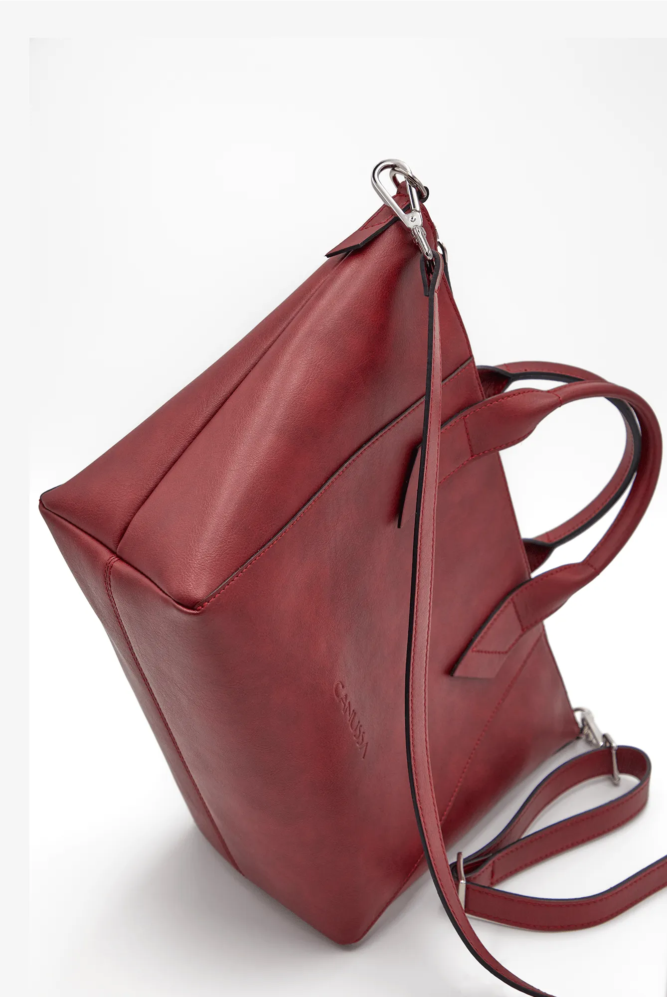 Trotto Vegan Leather Tote Bag | Red