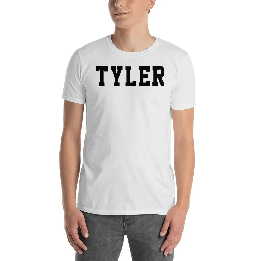 Tyler'S T Shirt Custom Made Personalized Tyler'S Name Print T Shirt White Cotton Tee Shirt