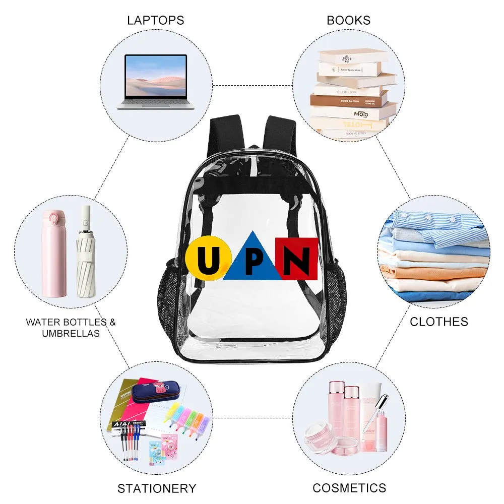UPN Network Transparent Backpack 17 Inch
