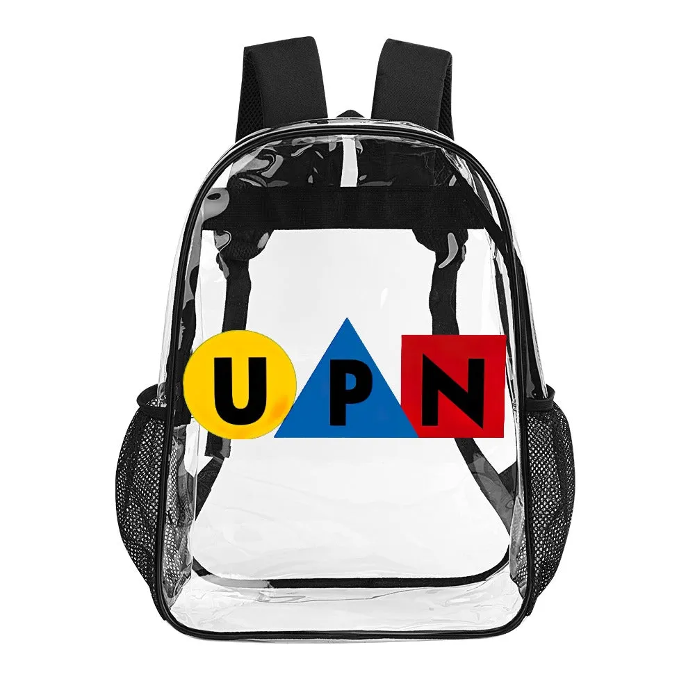 UPN Network Transparent Backpack 17 Inch