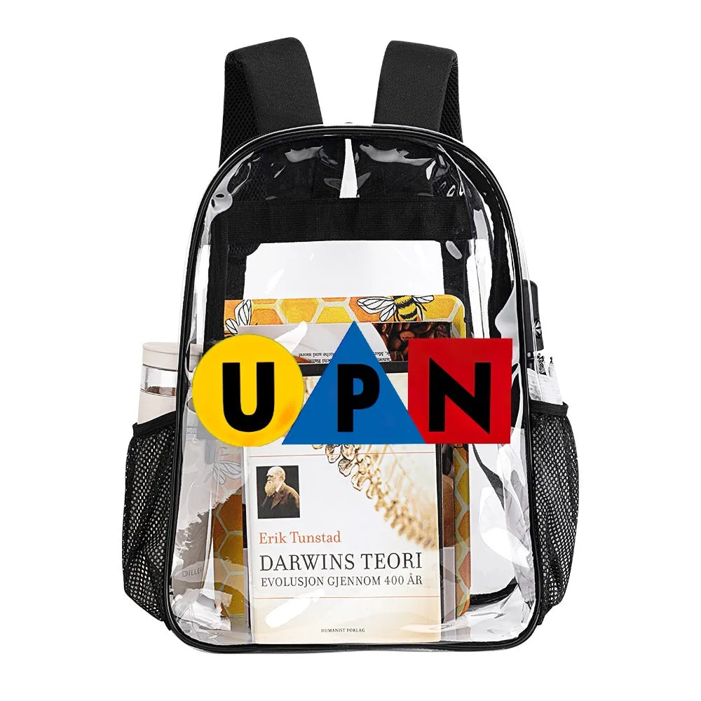 UPN Network Transparent Backpack 17 Inch