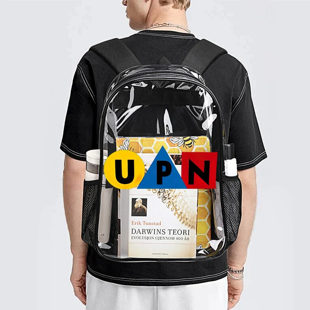 UPN Network Transparent Backpack 17 Inch