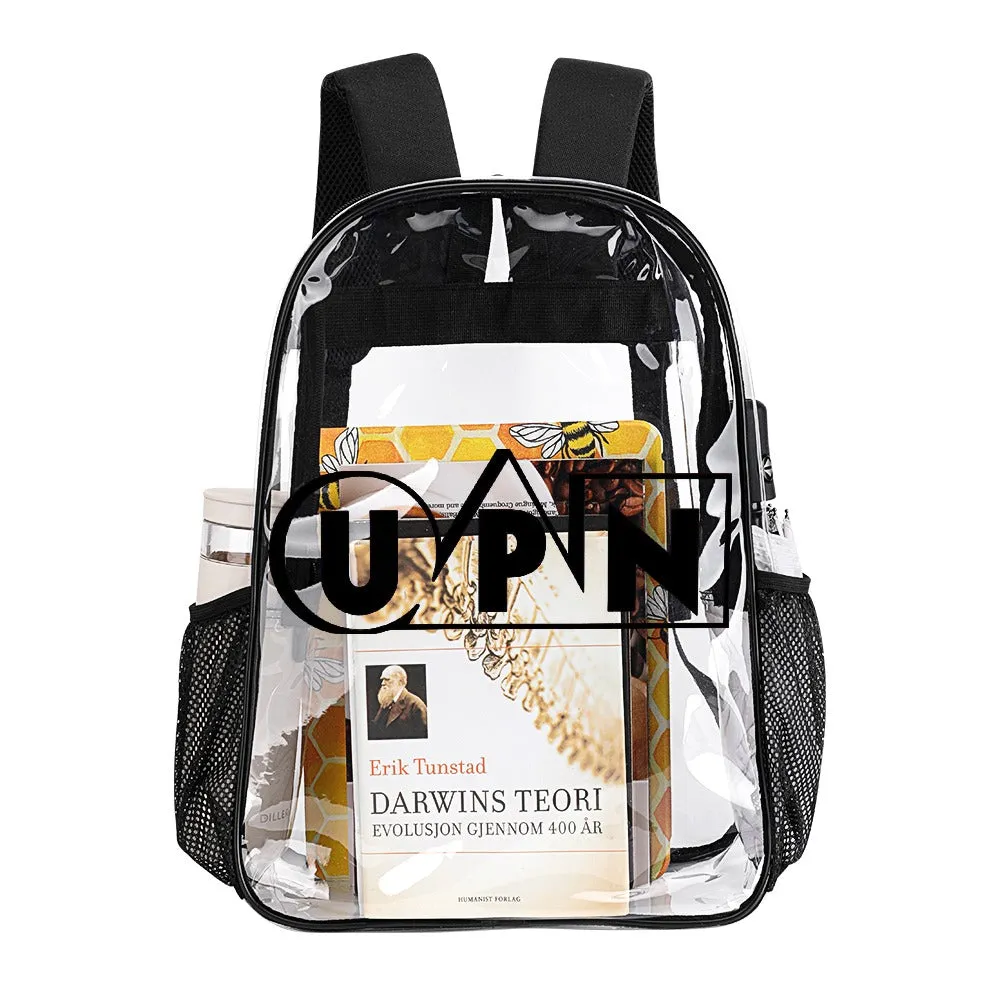 UPN Network Transparent Backpack 17 Inch
