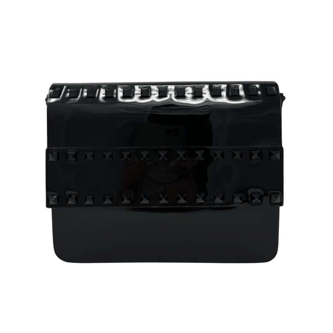 Valentino Patent Rockstud Front Handle Flap Crossbody Bag