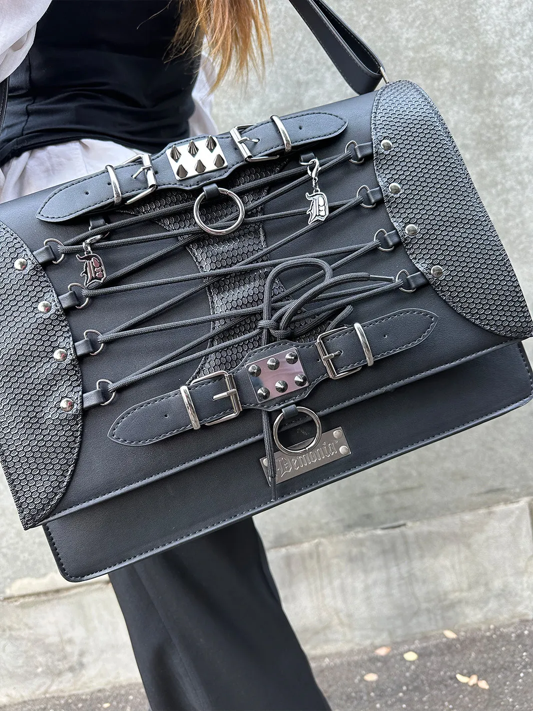 VEGAN LEATHER LARGE CROSS BODY BAG