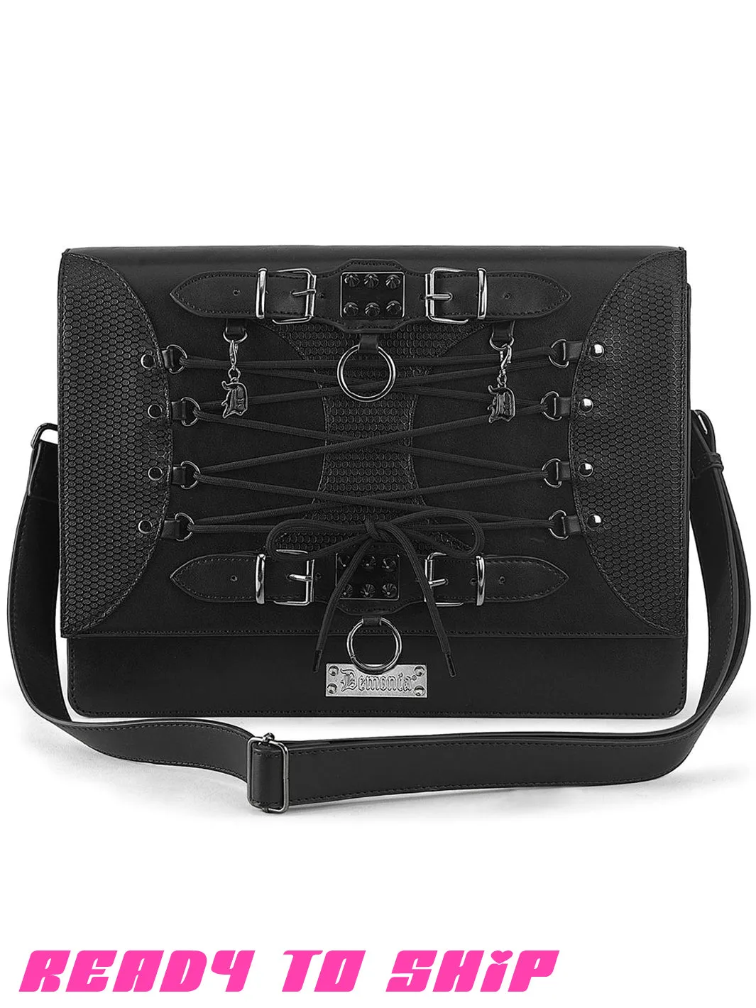 VEGAN LEATHER LARGE CROSS BODY BAG