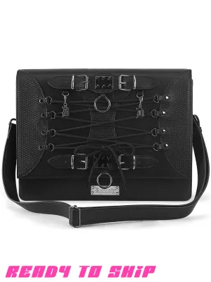 VEGAN LEATHER LARGE CROSS BODY BAG