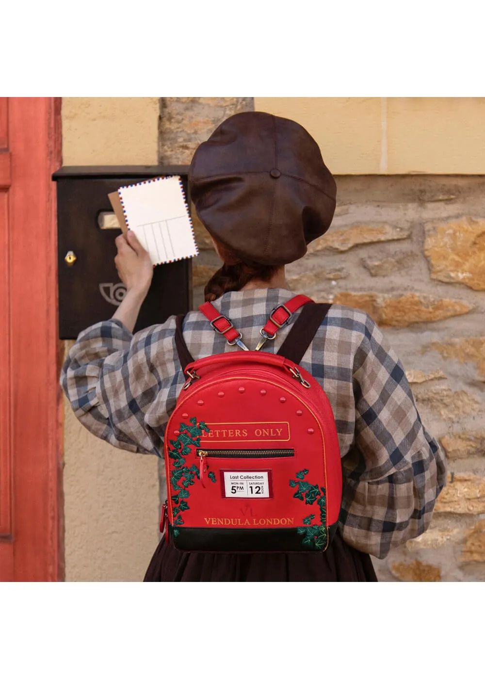 Vendula London The Old Post Office Postbox Backpack Red