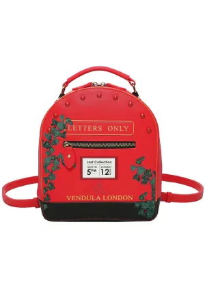 Vendula London The Old Post Office Postbox Backpack Red