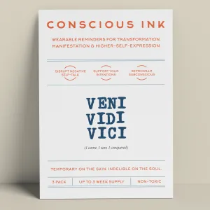 Veni Vidi Vici (I came, I saw, I conquered) Latin