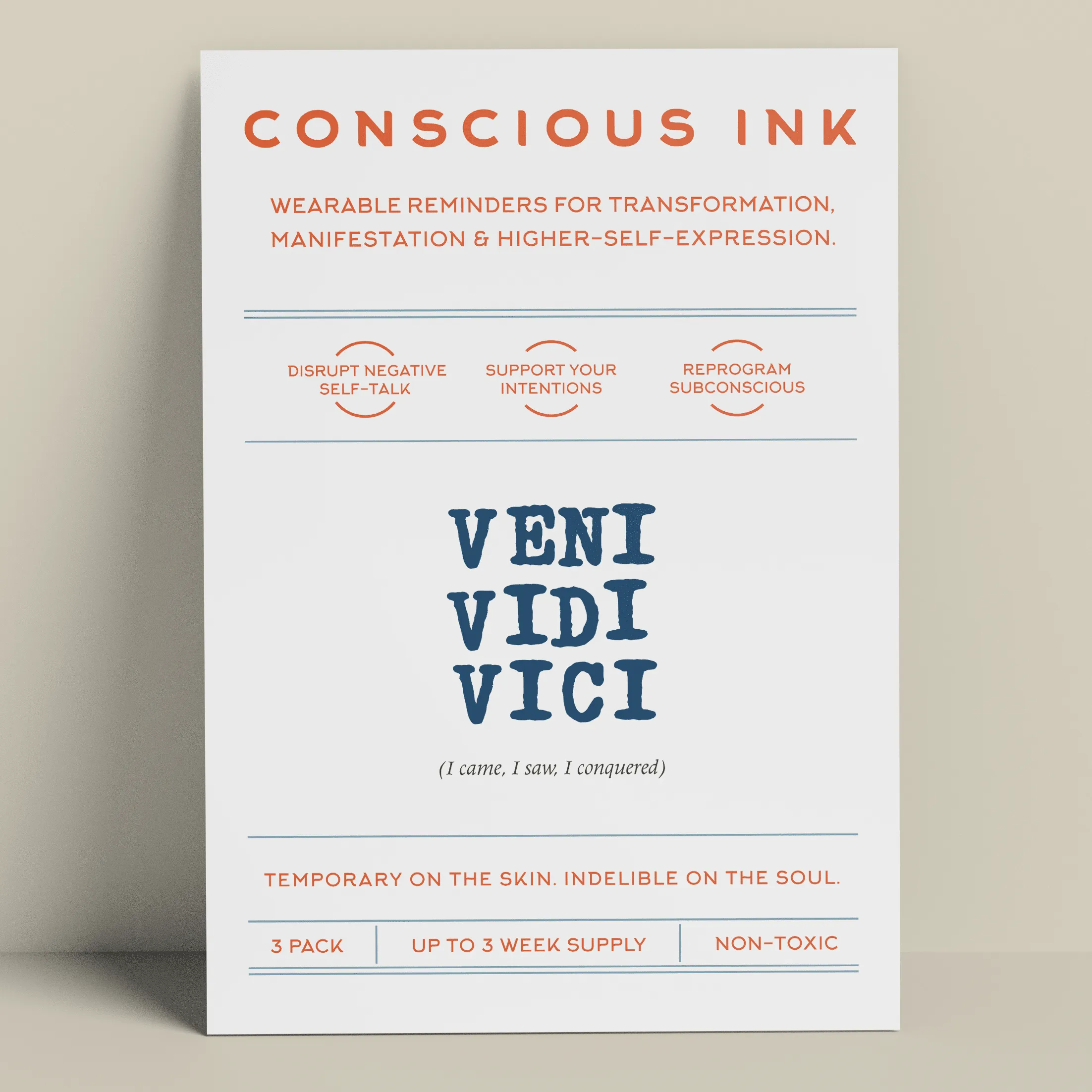 Veni Vidi Vici (I came, I saw, I conquered) Latin