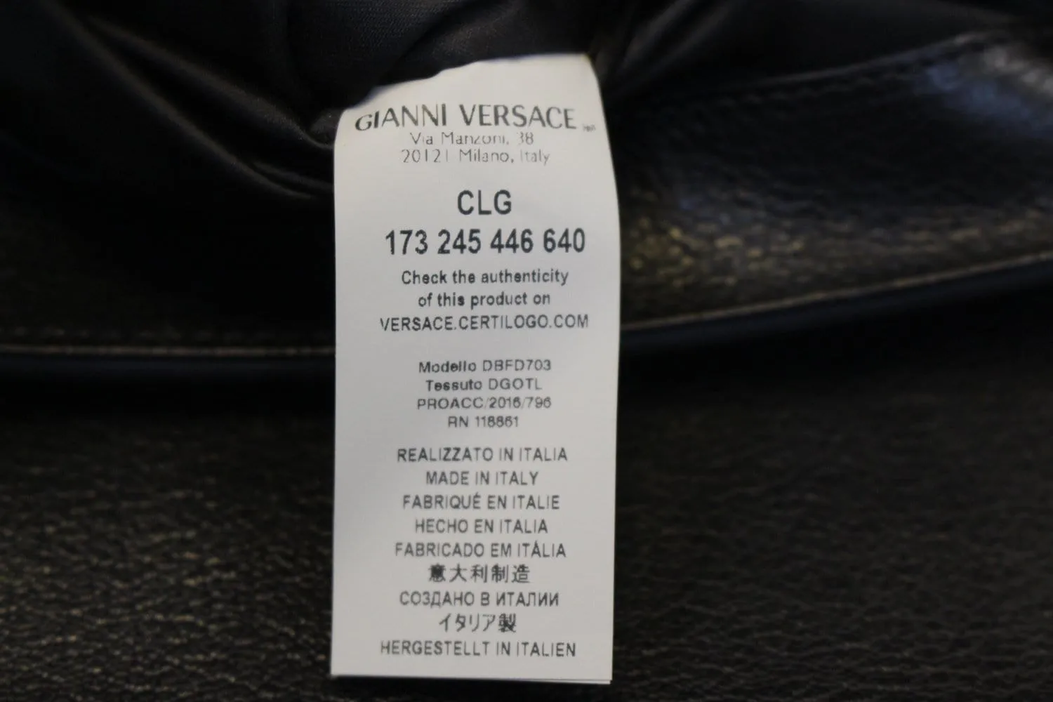 Versace Black Leather Medallion Shoulder Crossbody Bag