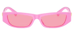 Versace Kids VK 4002U 539984 Rectangle Plastic Pink Sunglasses with Pink Lens