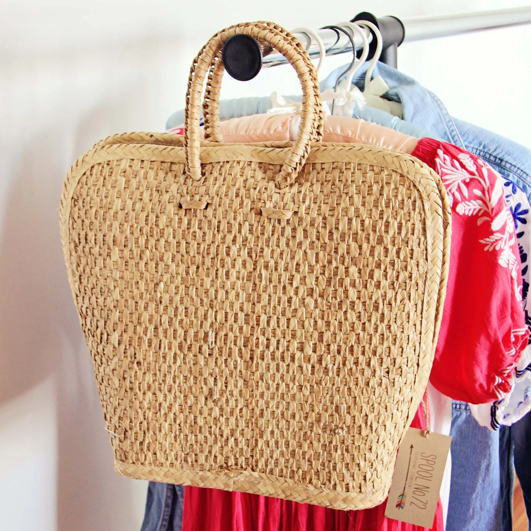 Vintage 70's Woven Tote