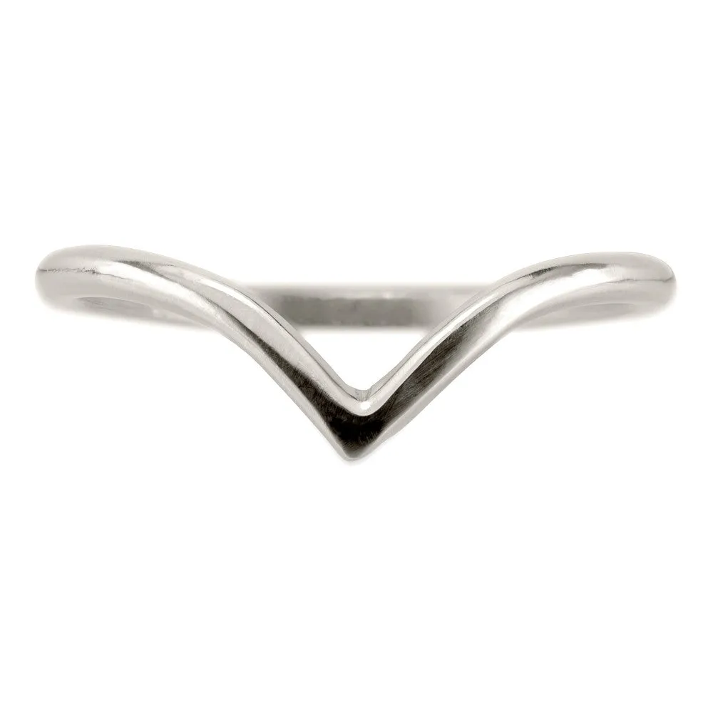 Vivian Wedding Band, 14k White Gold