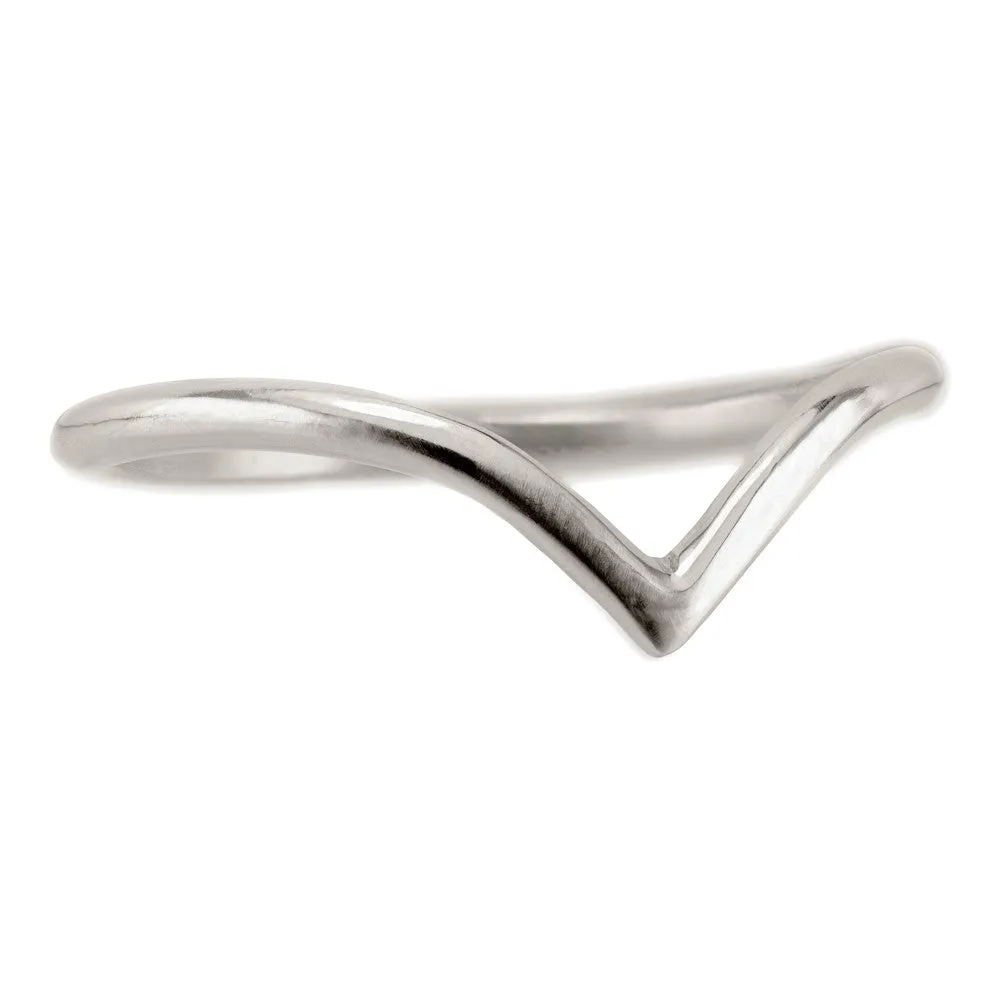 Vivian Wedding Band, 14k White Gold