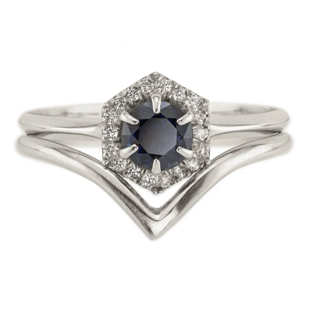 Vivian Wedding Band, 14k White Gold