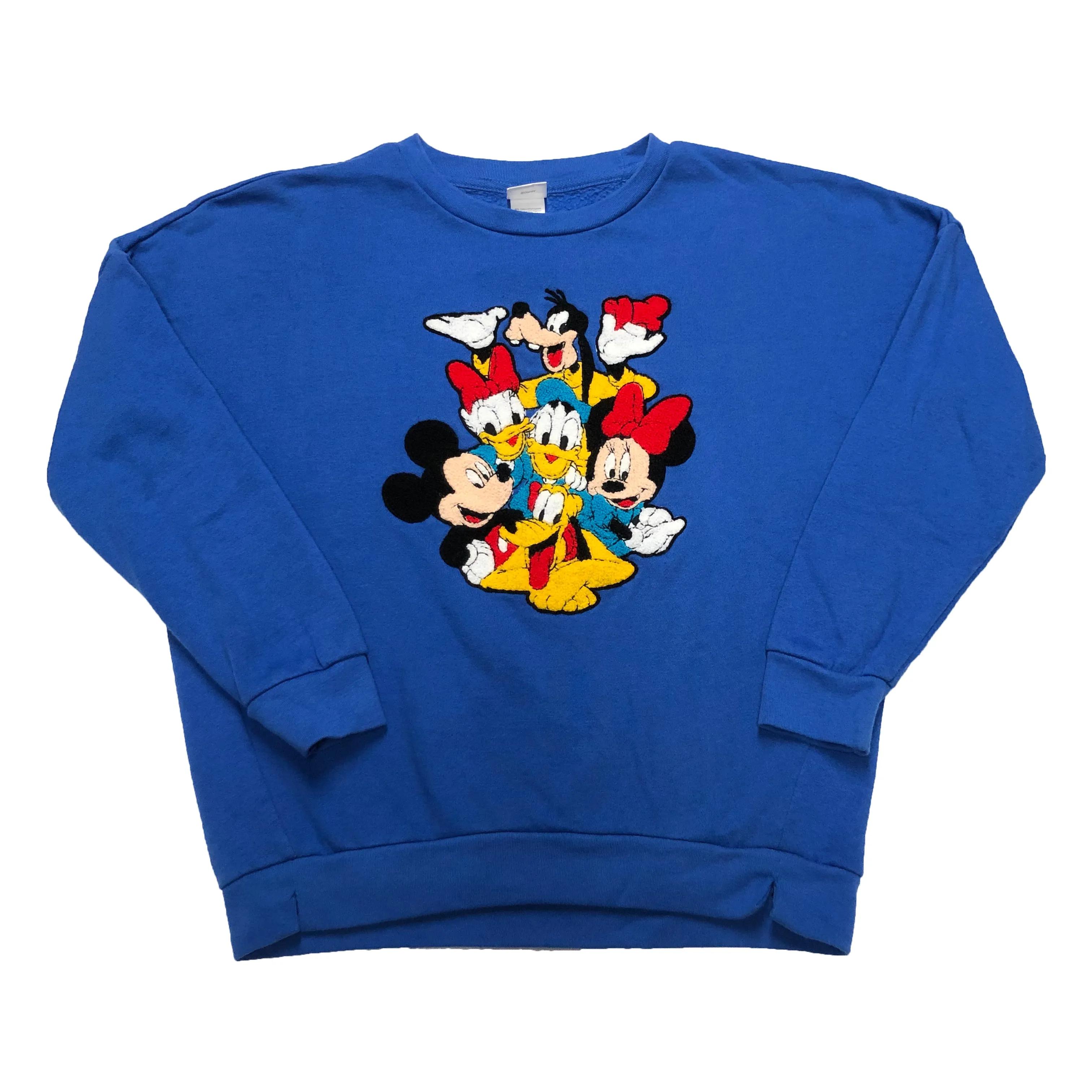 VTG Fuzzy Embroidered Disney Squad Crewneck (XS)