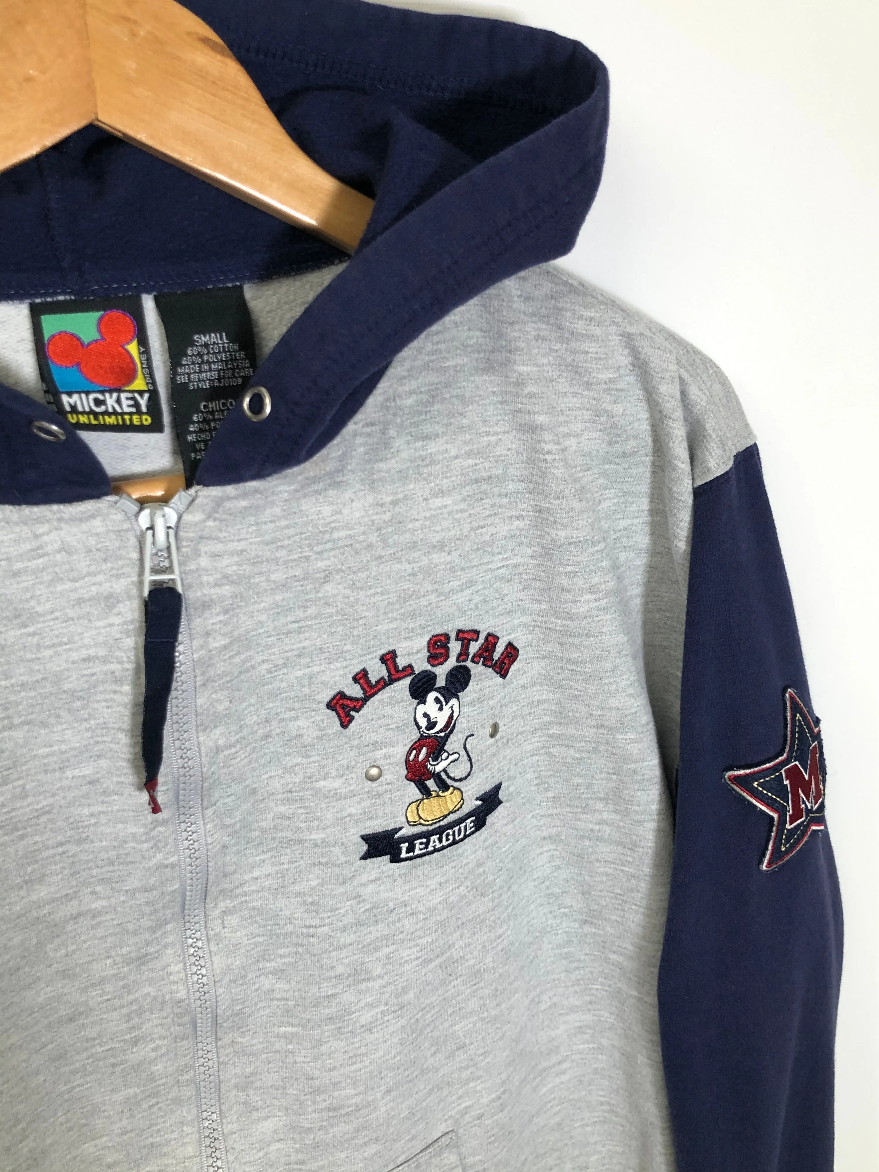 VTG Mickey Mouse Zip Up Hoodie (S)
