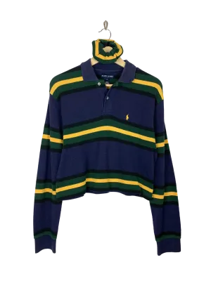 VTG Ralph Lauren Striped Rugby Crop Set (L)
