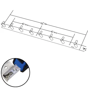 WEBI Wall Mounted Coat Rack - Heavy Duty SUS 304 Wall Hooks Rack Robe Hooks Metal Decorative Hook Rail - for Bathroom Kitchen Office Entryway Hallway,8 Hooks, Brushed Finish,2 Packs