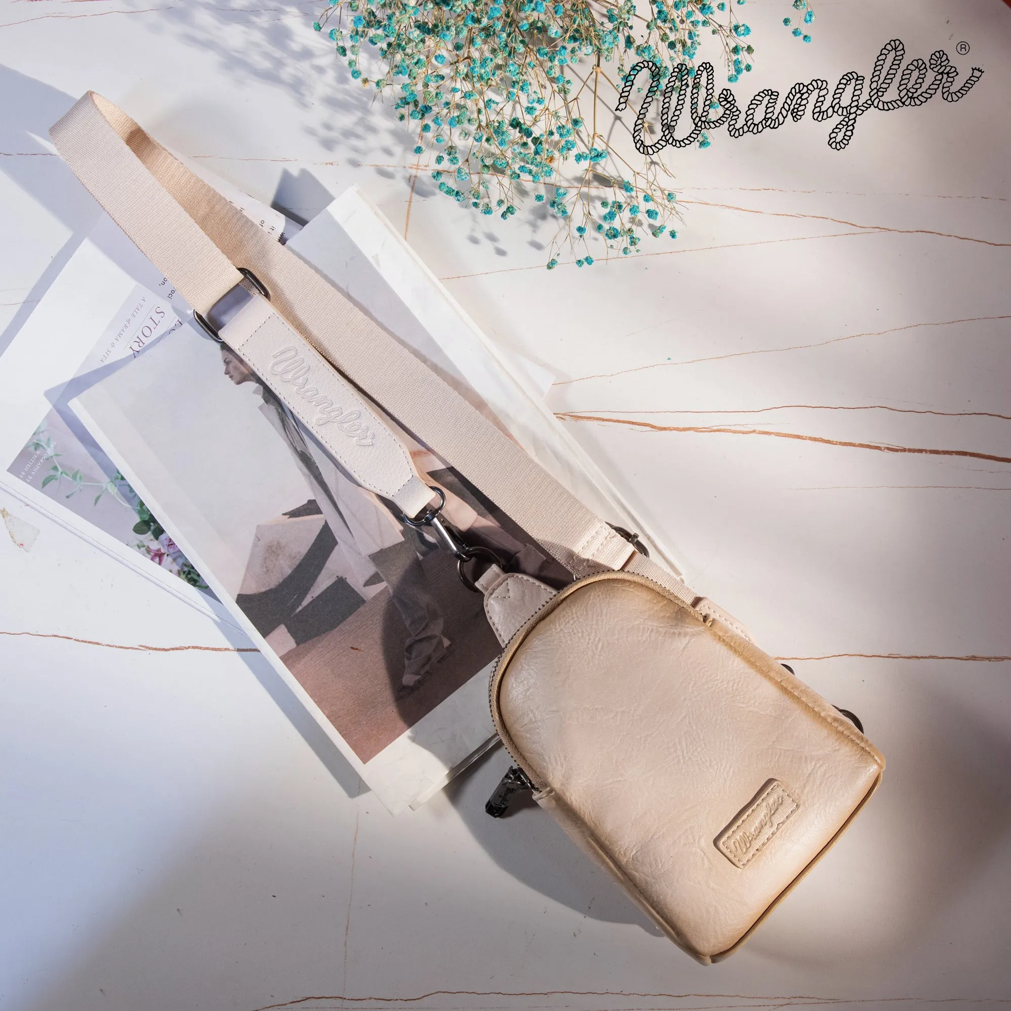 WG87-210A Wrangler Sling Bag/Crossbody/Chest Bag  - Tan