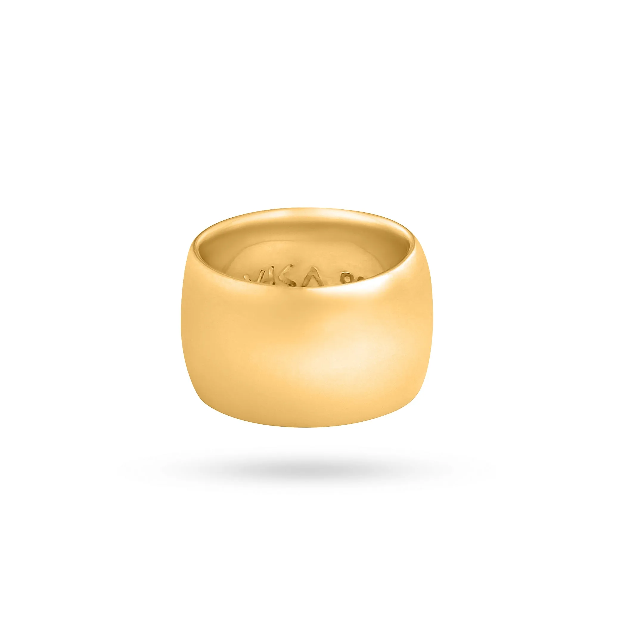 WIDE SIMPLE RING gold plated