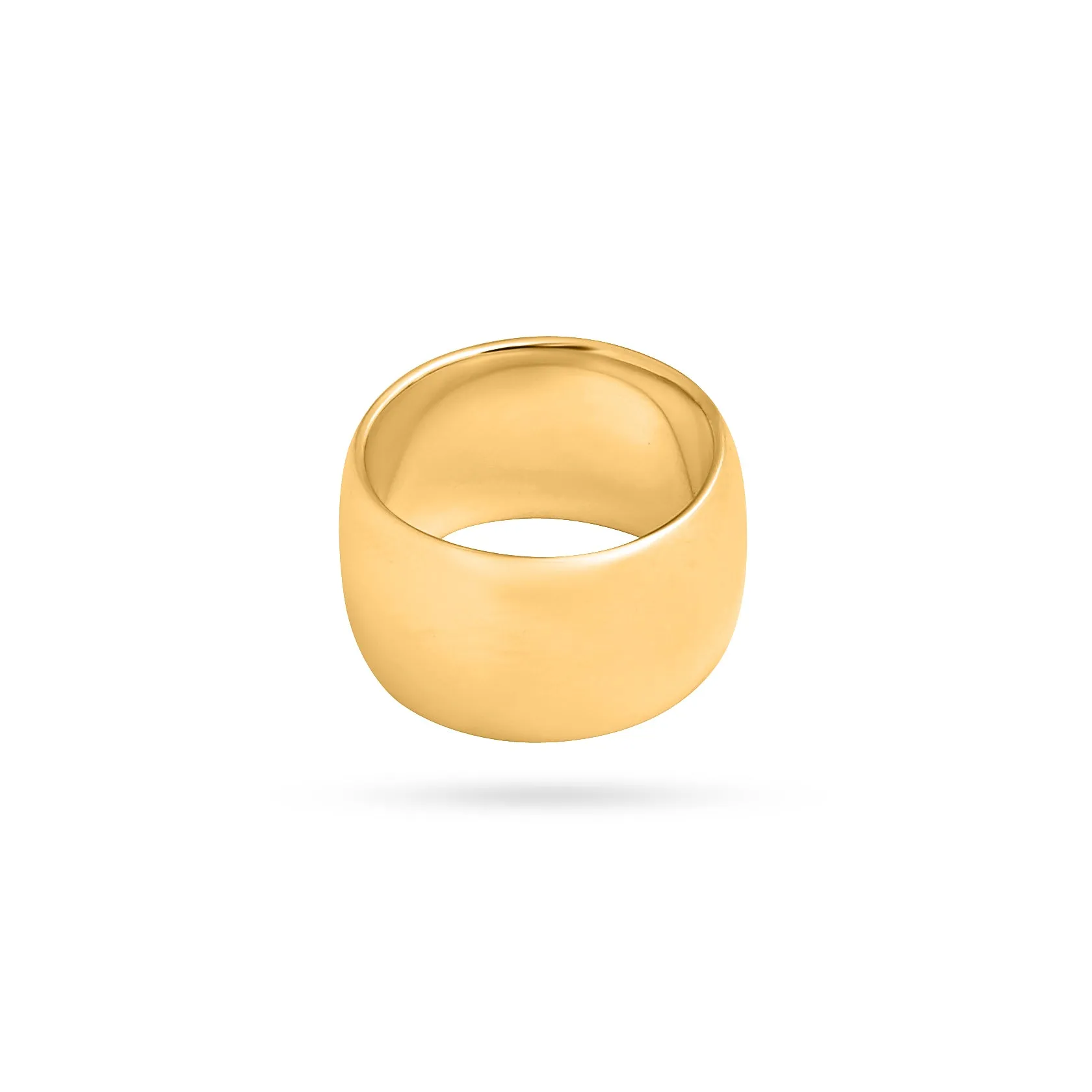 WIDE SIMPLE RING gold plated