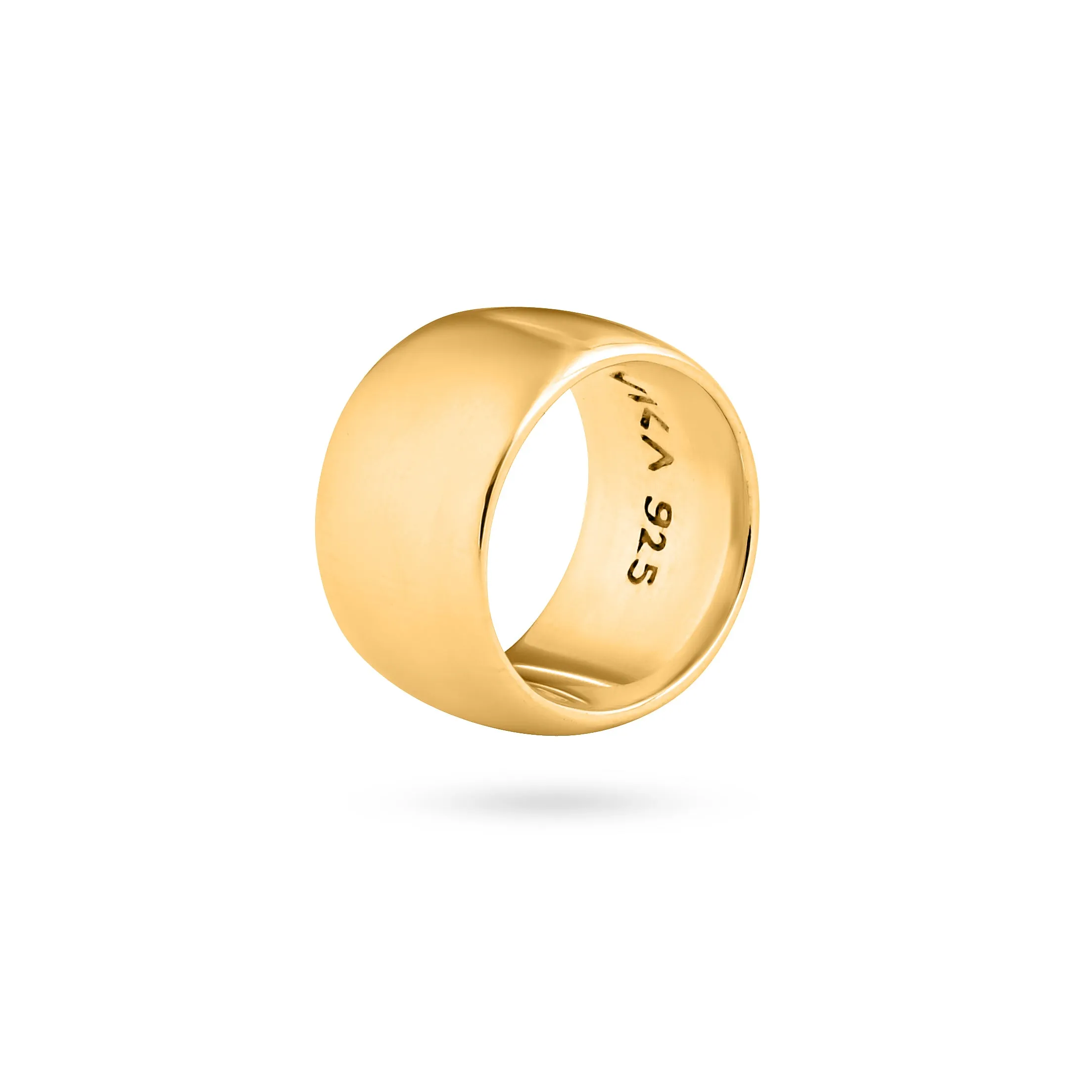WIDE SIMPLE RING gold plated