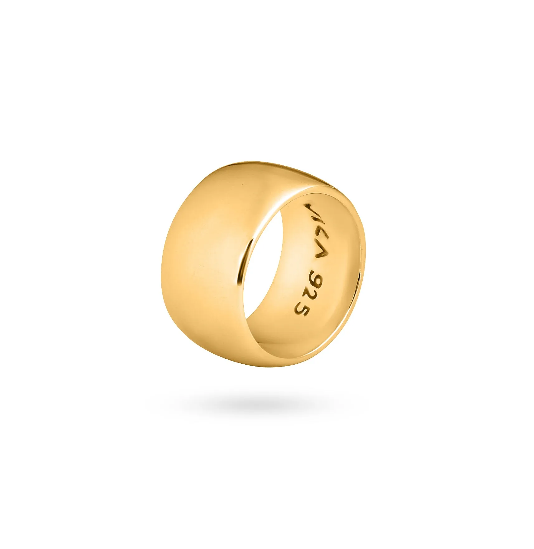 WIDE SIMPLE RING gold plated