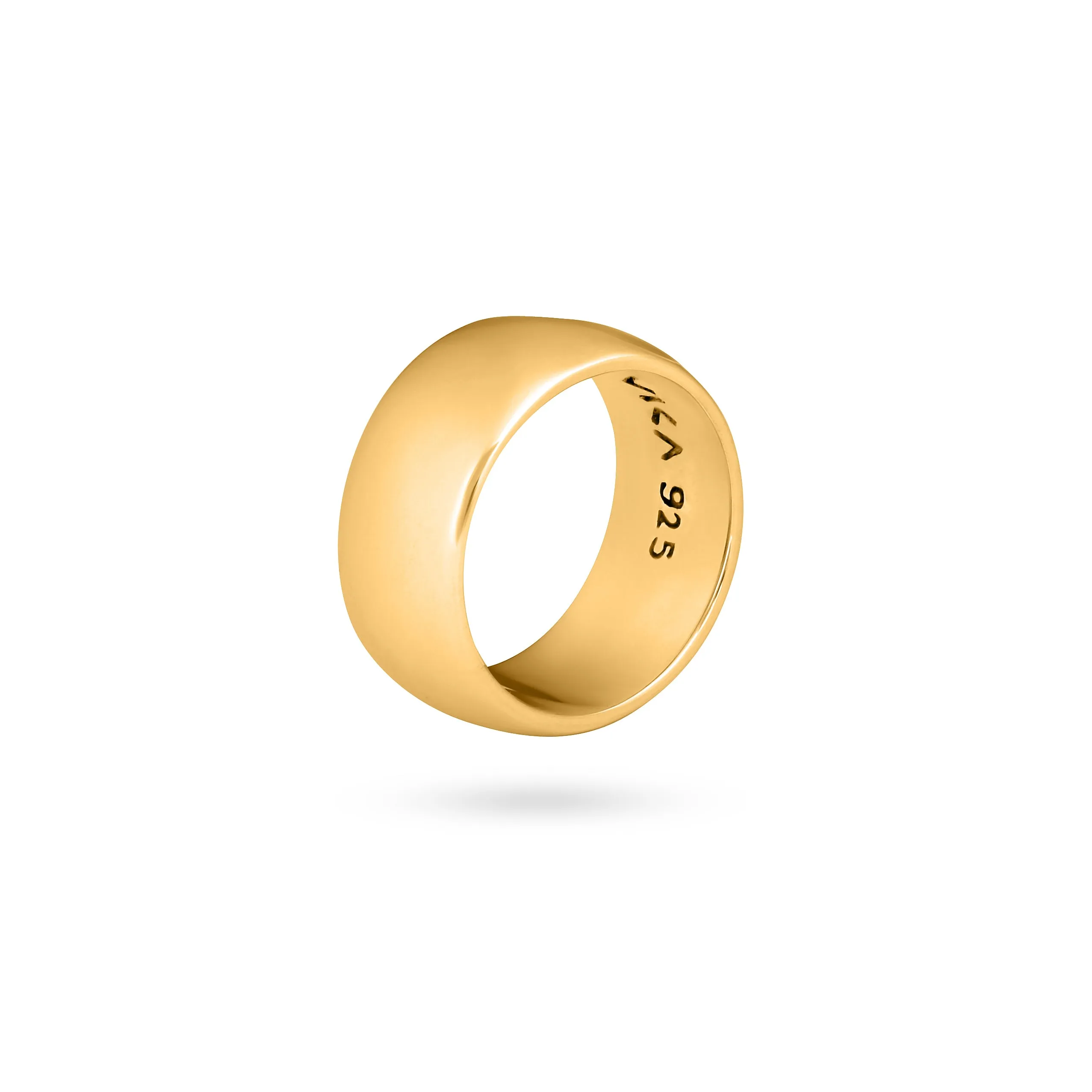 WIDE SIMPLE RING gold plated