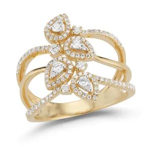 Wild Pears and Rounds Fashion Ring