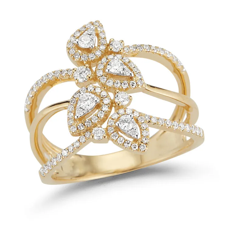 Wild Pears and Rounds Fashion Ring