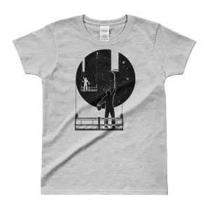 Window Cleaners Wash Universe Surreal Tattoo Design T Shirt Grey Psychology Art T Shirt Women