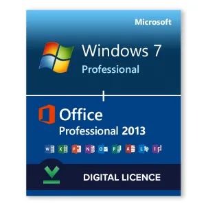 Windows 7 Professional   Microsoft Office 2013 Professional Bundle - Digital Licences