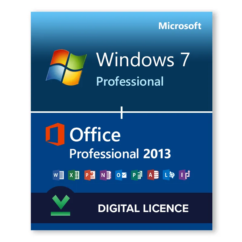 Windows 7 Professional   Microsoft Office 2013 Professional Bundle - Digital Licences