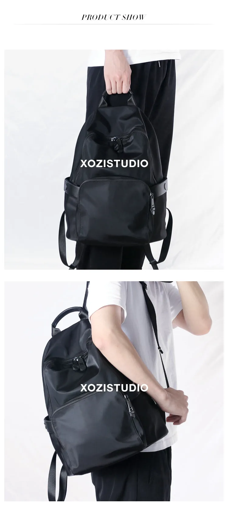 Womens Nylon Backpack Best Satchel Backpack Bag Nylon Gray School Rucksack for Ladies